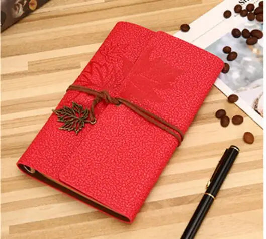 Vintage Refillable Maple Leaf Leather Journal
