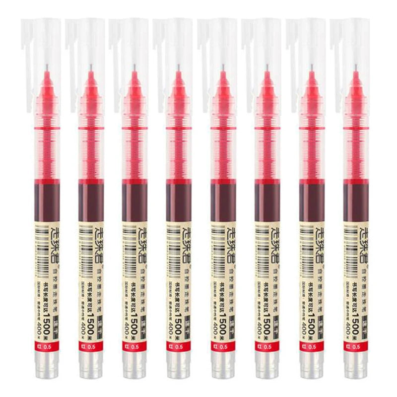 8-Color Liquid Gel Pen Set – 0.5mm Rollerball Pens for School &amp; Office - Polendo Design 8 color gel pen set