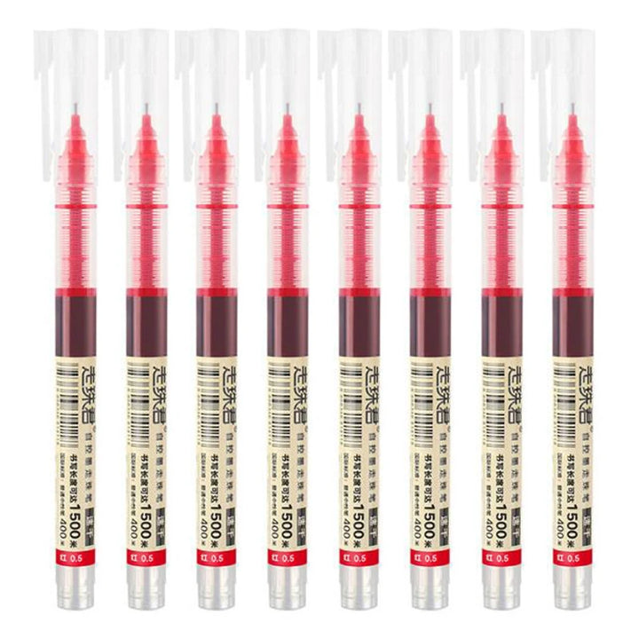 8-Color Liquid Gel Pen Set – 0.5mm Rollerball Pens for School &amp; Office - Polendo Design 8 color gel pen set