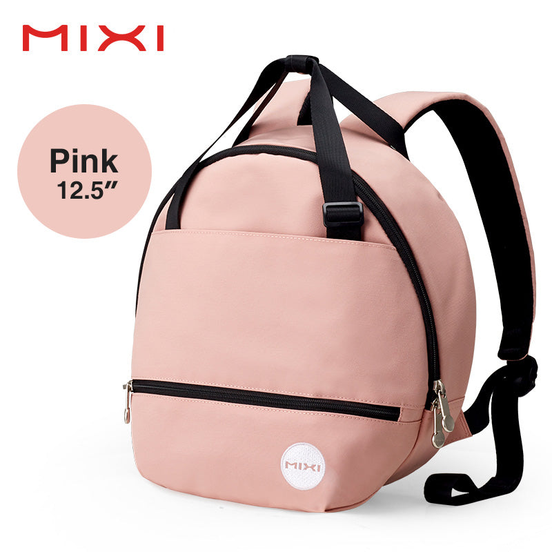 Square Round Pink Backpack Leisure School Travel Bag