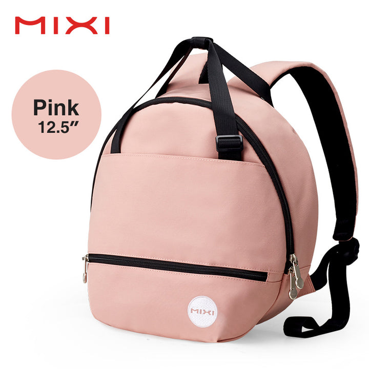 Square Round Pink Backpack Leisure School Travel Bag