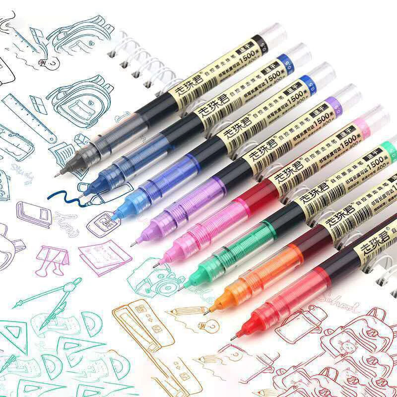 8-Color Liquid Gel Pen Set – 0.5mm Rollerball Pens for School &amp; Office - Polendo Design 8 color gel pen set