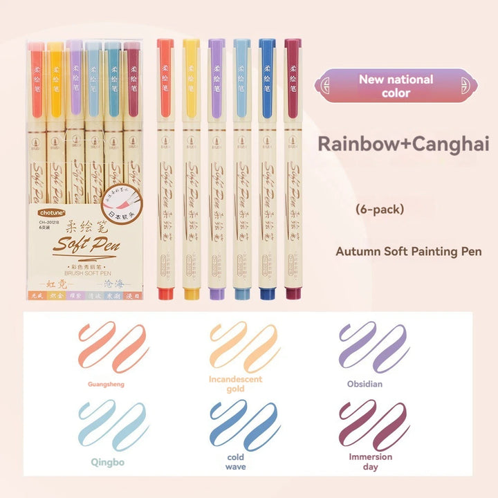 24 Color Calligraphy Brush Marker Set - Polendo Design