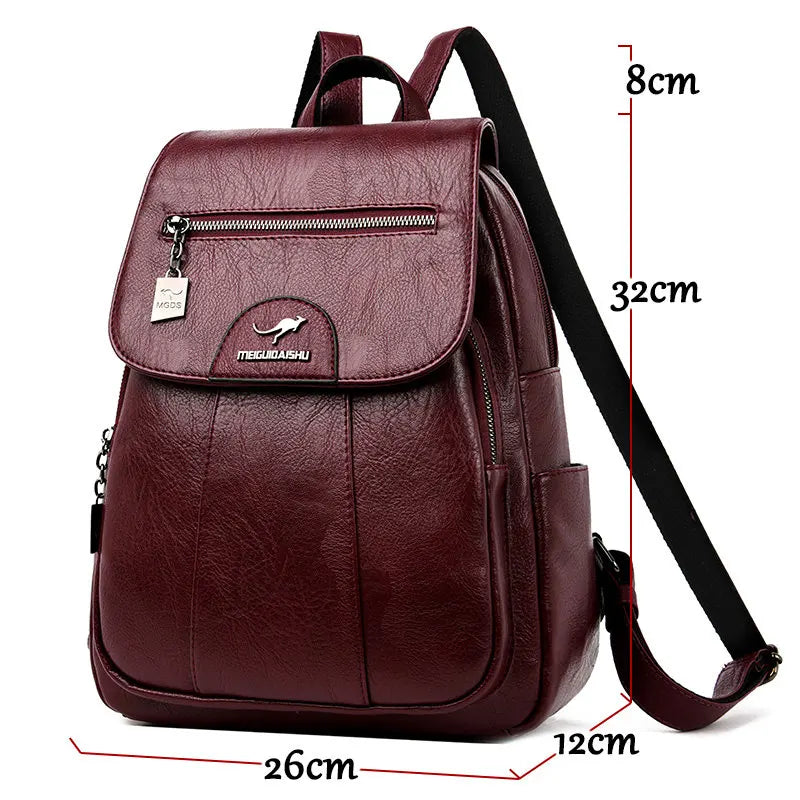 Timeless Vintage Leather Backpack for Women on the Go