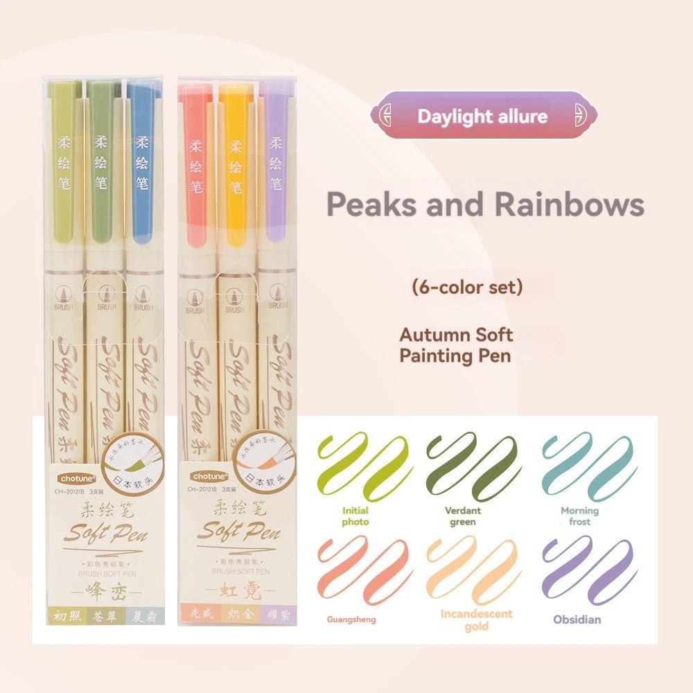 24 Color Calligraphy Brush Marker Set - Polendo Design
