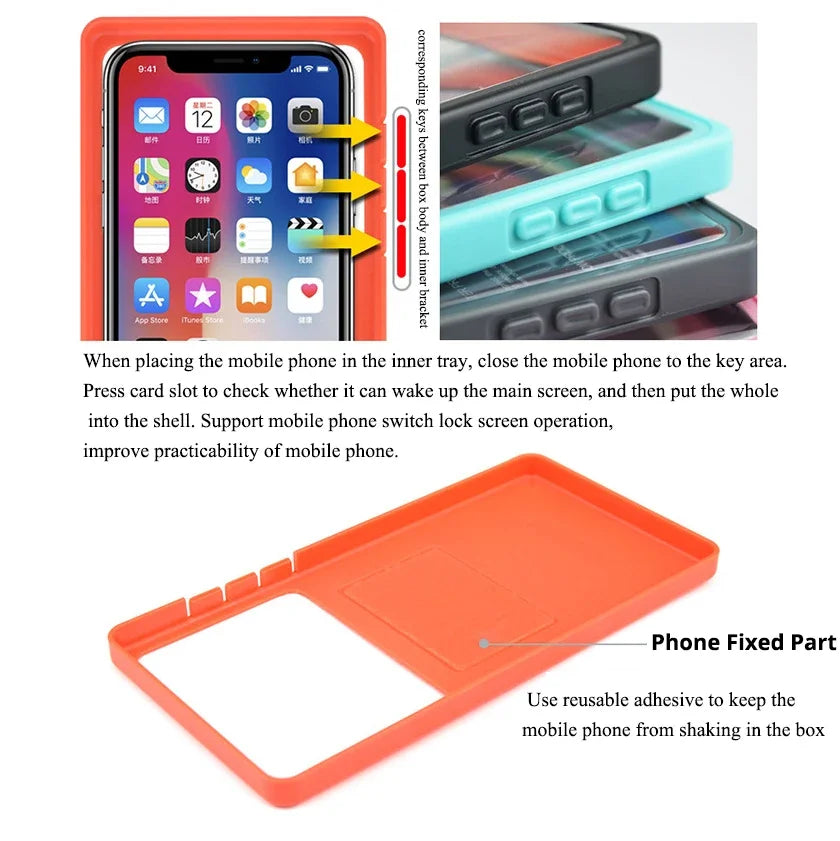 Anti-Falling Waterproof Phone Pouch Touchscreen Case 6.9 Inch - Polendo Design