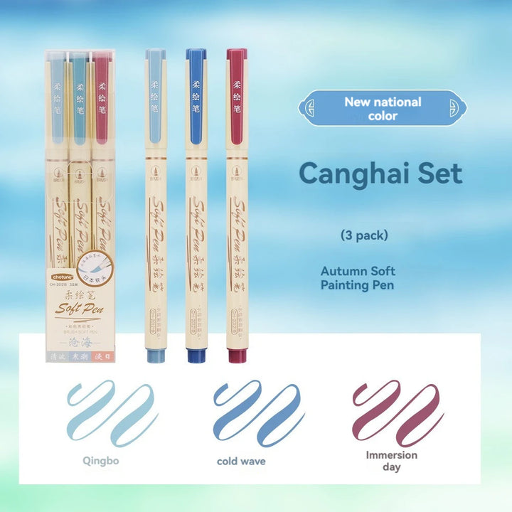 24 Color Calligraphy Brush Marker Set - Polendo Design