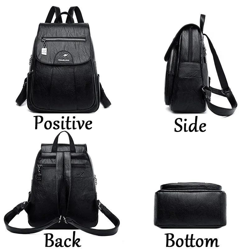 Timeless Vintage Leather Backpack for Women on the Go