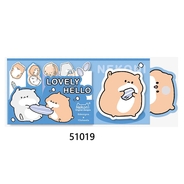 Novelty Hamster Pig Panda Memo Sticky Pad