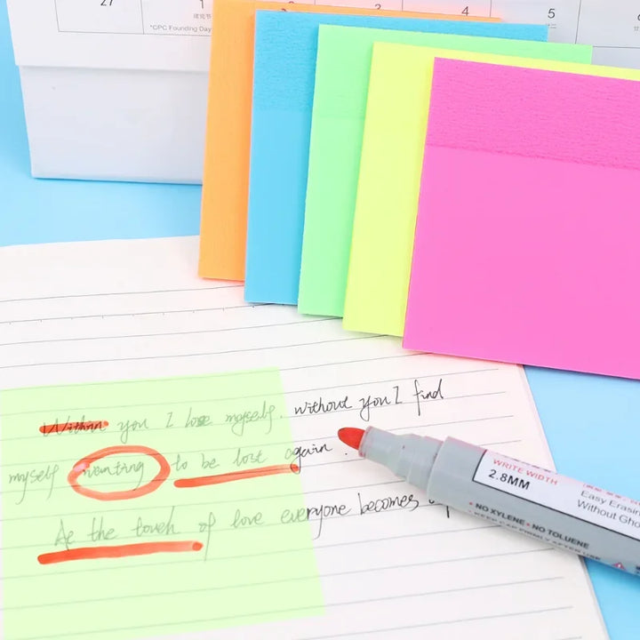 Innovative Transparent Waterproof Sticky Notes, 50 Sheets