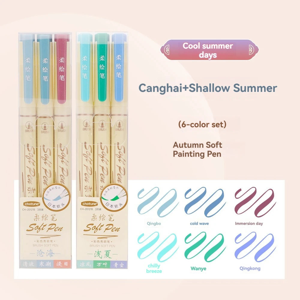 24 Color Calligraphy Brush Marker Set - Polendo Design