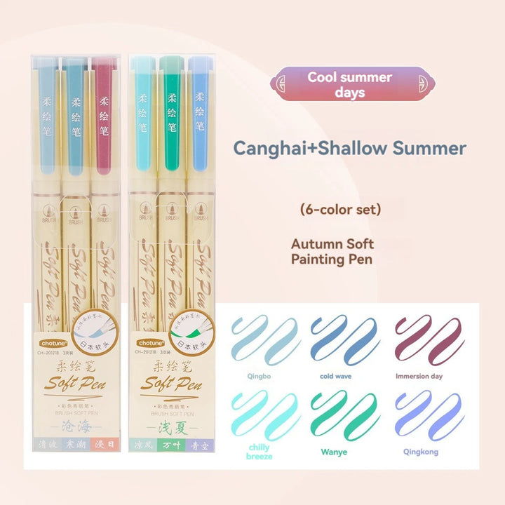 24 Color Calligraphy Brush Marker Set - Polendo Design