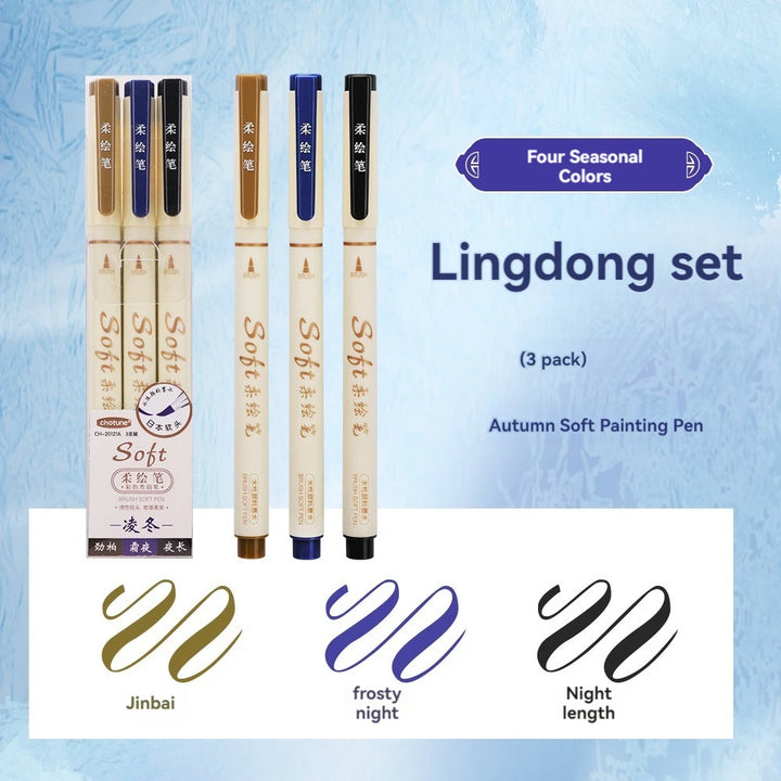 24 Color Calligraphy Brush Marker Set - Polendo Design