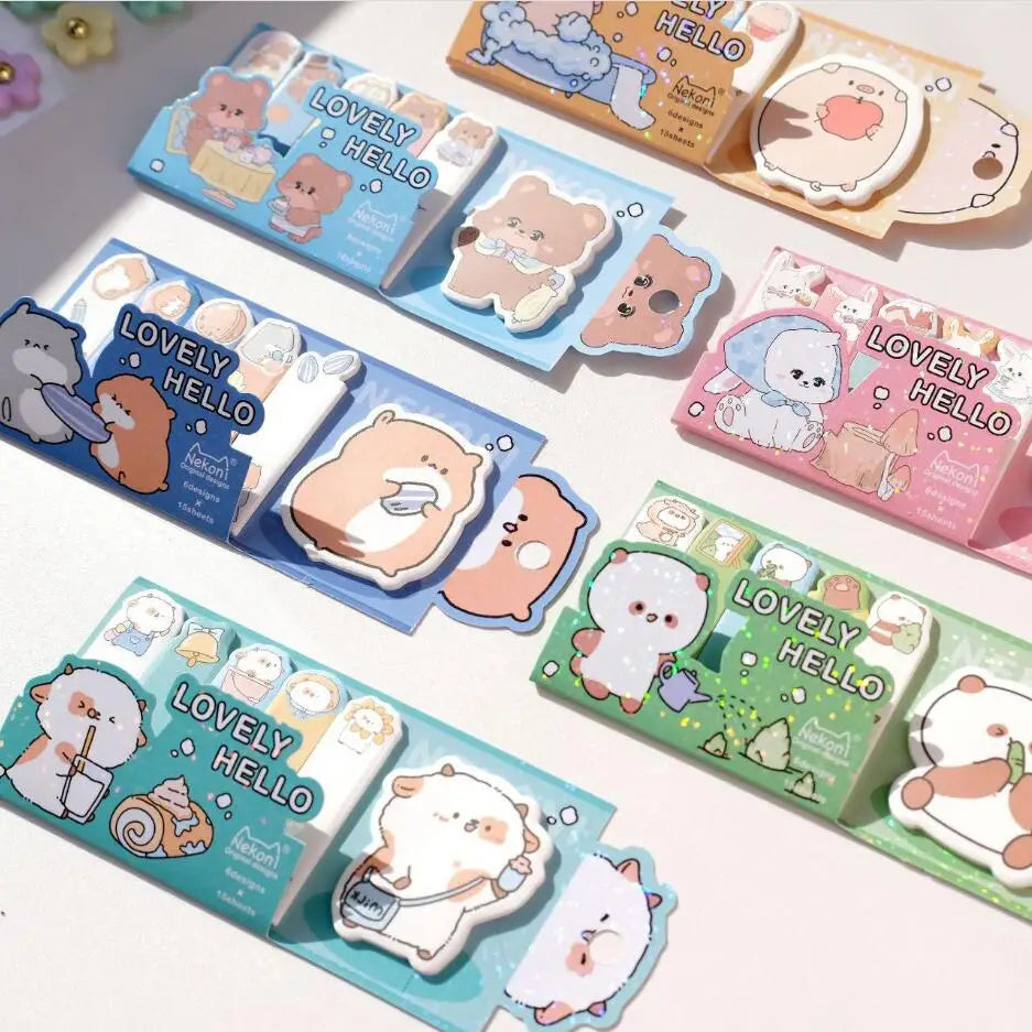 Novelty Hamster Pig Panda Memo Sticky Pad