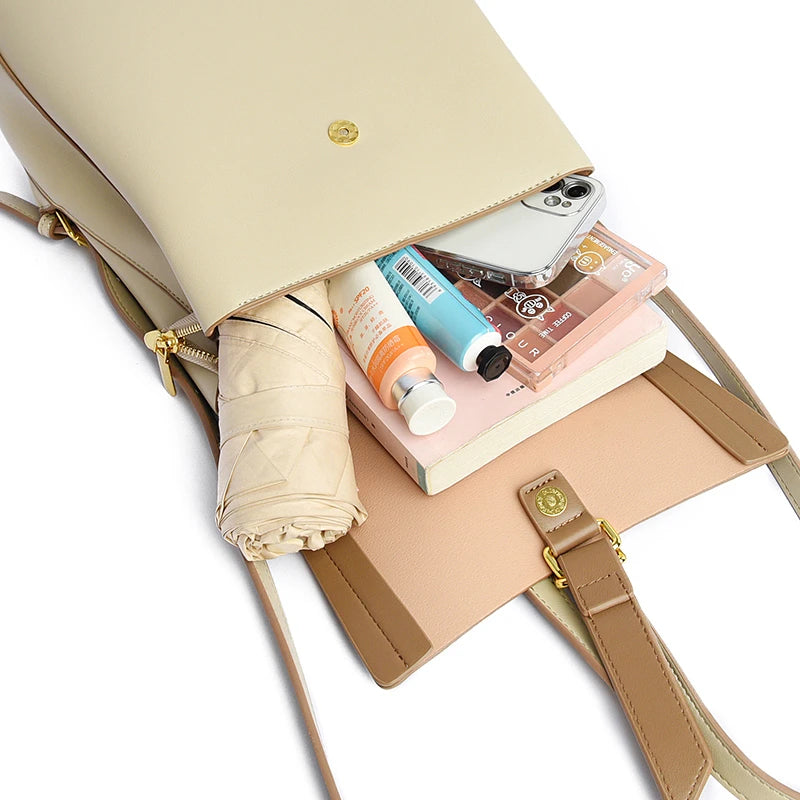 Leather Anti Theft Backpack for Women