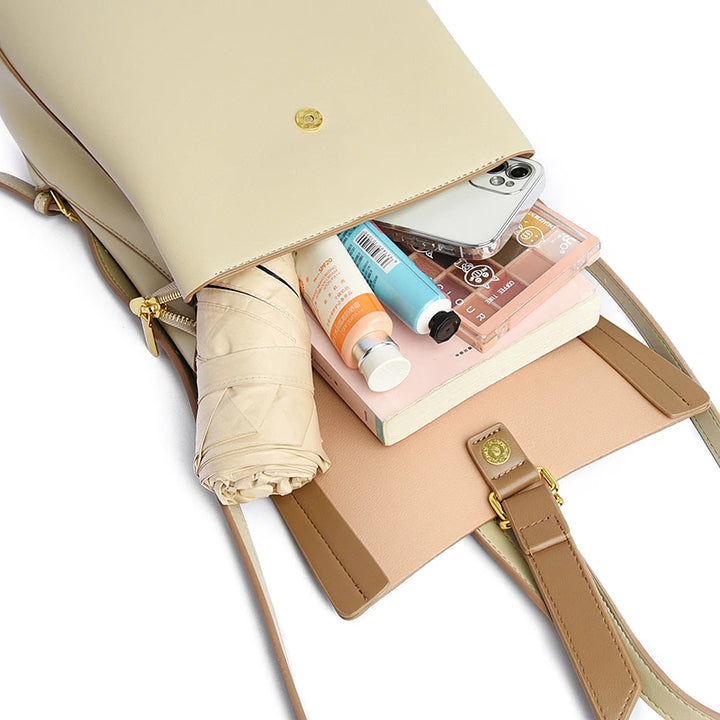 Leather Anti Theft Backpack for Women