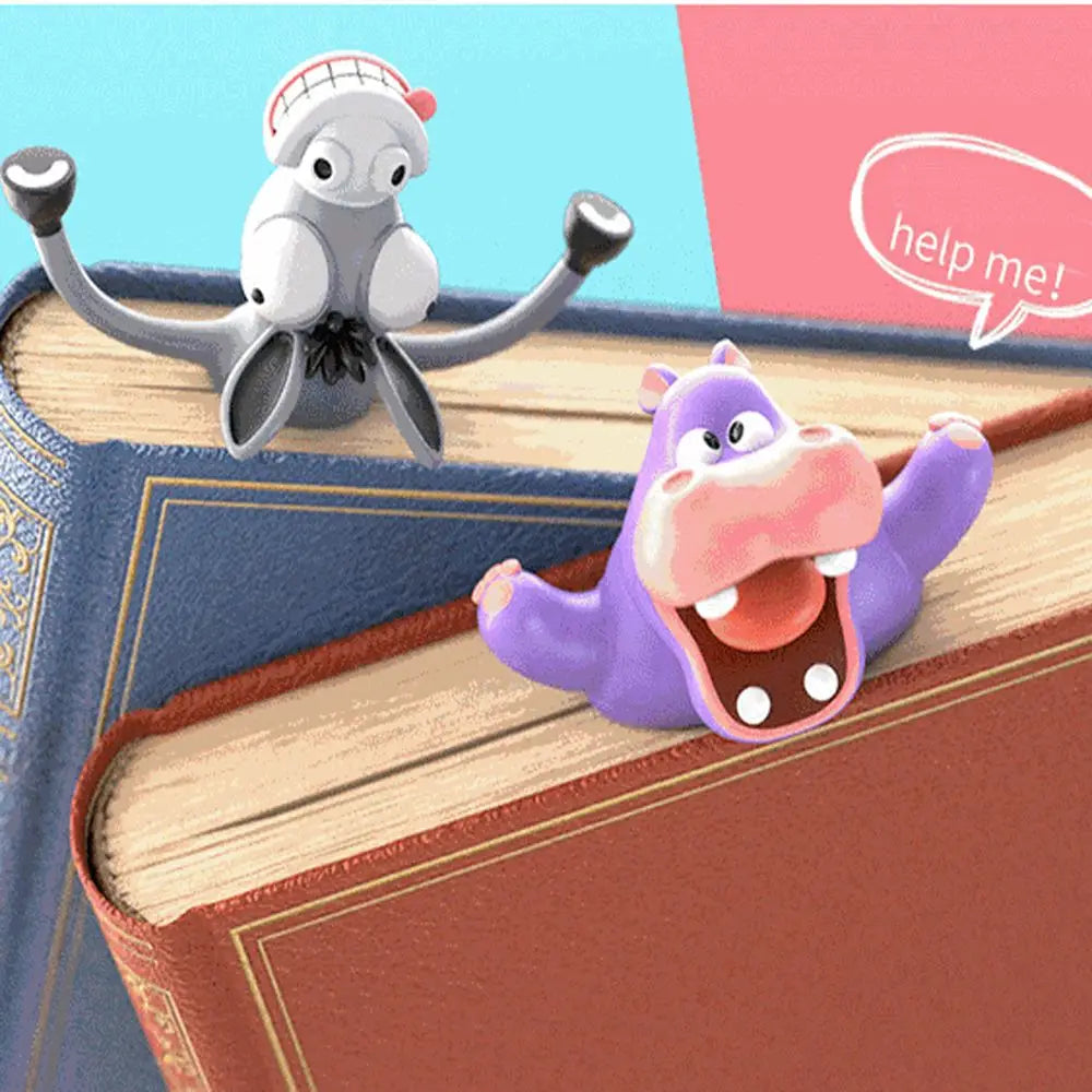 Cartoon Animal Bookmarks Set – Ocean Series - Polendo Design cartoon animal bookmarks