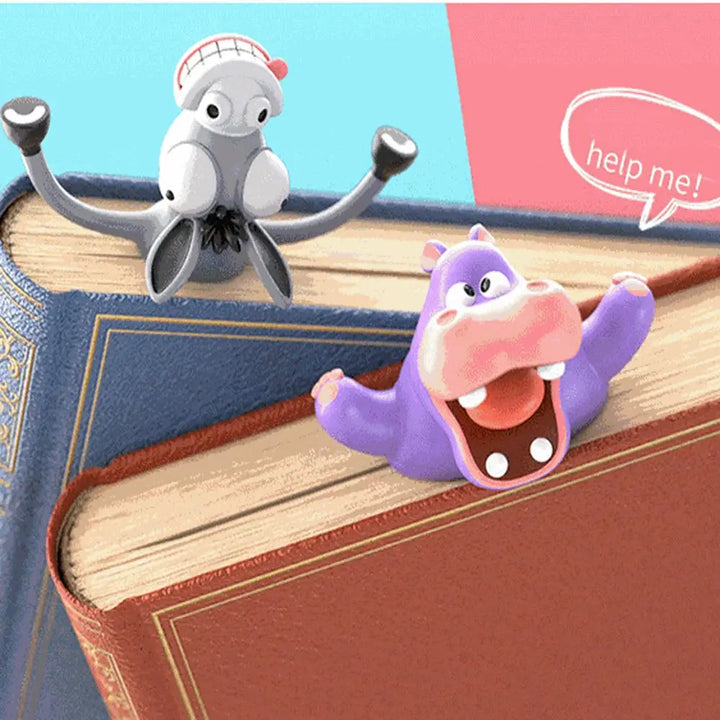 Cartoon Animal Bookmarks Set – Ocean Series - Polendo Design cartoon animal bookmarks