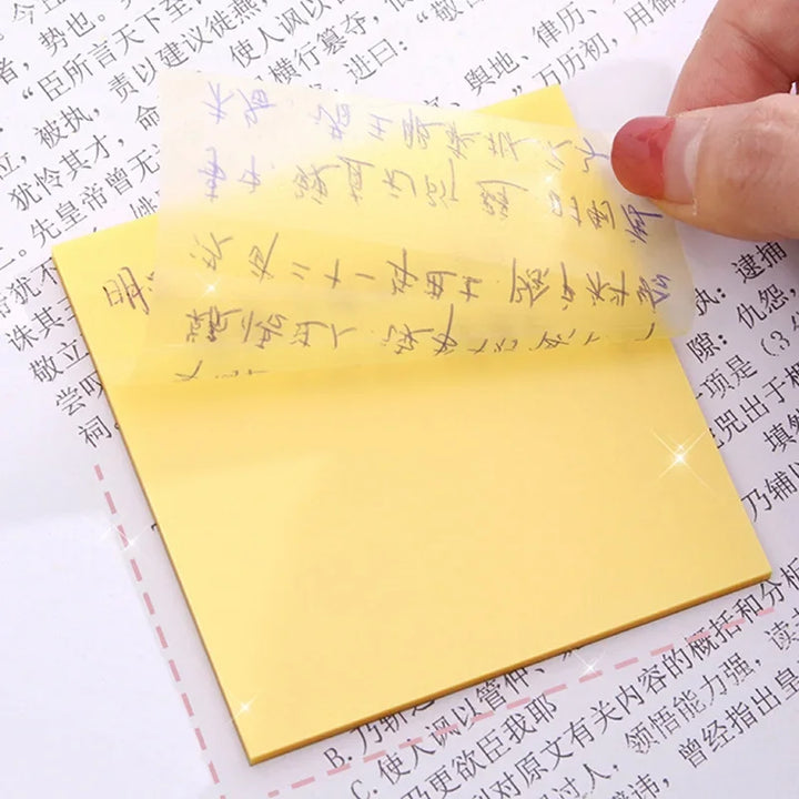 Innovative Transparent Waterproof Sticky Notes, 50 Sheets