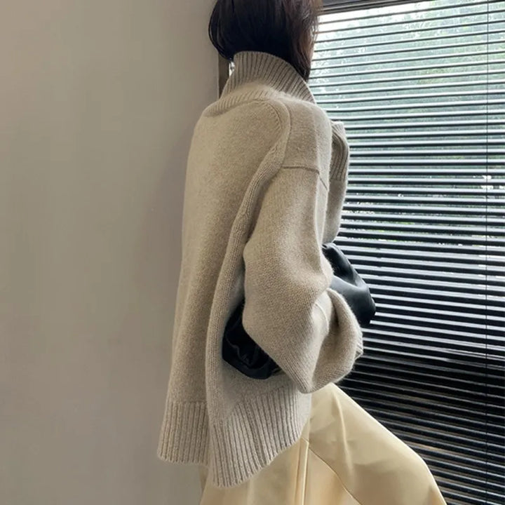 Cashmere Sweater Women High Neck Pullover