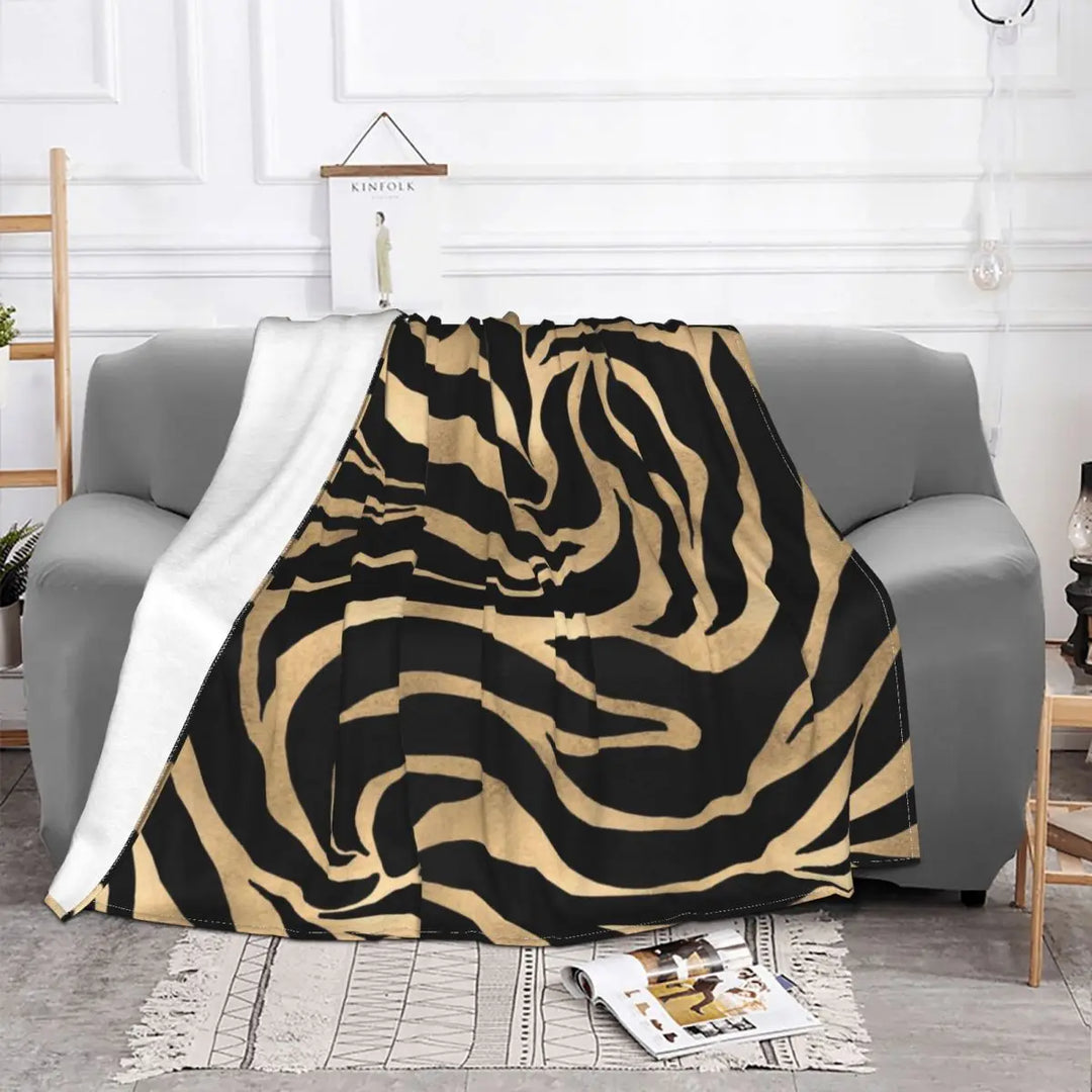 Golden Zebra Luxe Throw Blanket