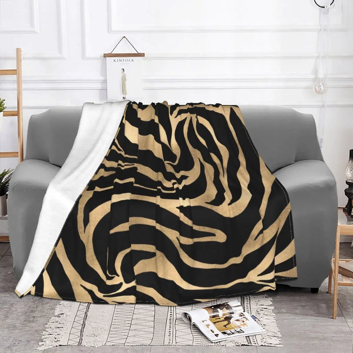 Golden Zebra Luxe Throw Blanket