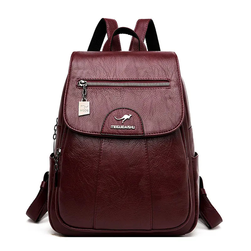 Timeless Vintage Leather Backpack for Women on the Go