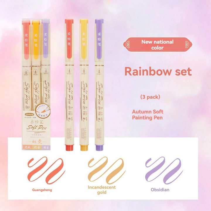 24 Color Calligraphy Brush Marker Set - Polendo Design