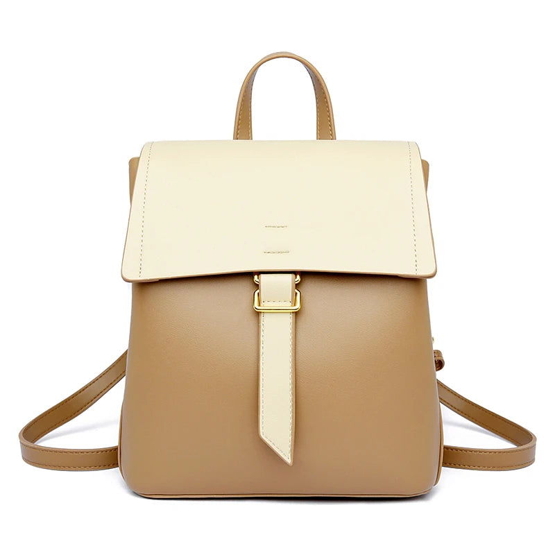 Leather Anti Theft Backpack for Women