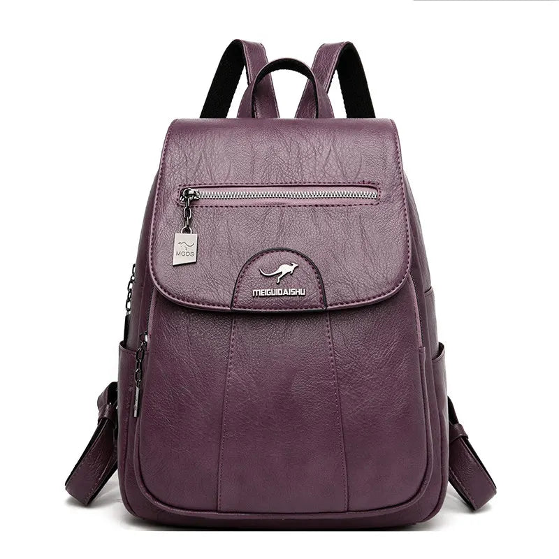 Timeless Vintage Leather Backpack for Women on the Go