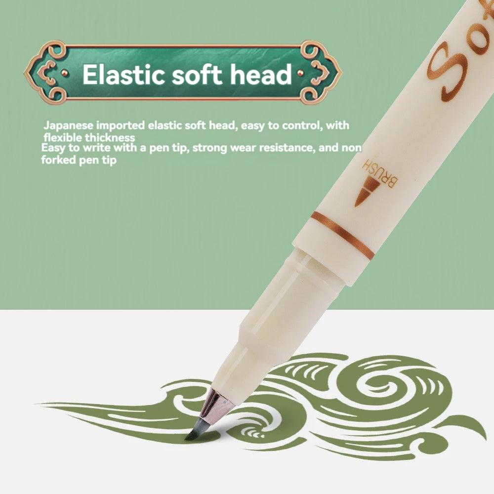 24 Color Calligraphy Brush Marker Set - Polendo Design