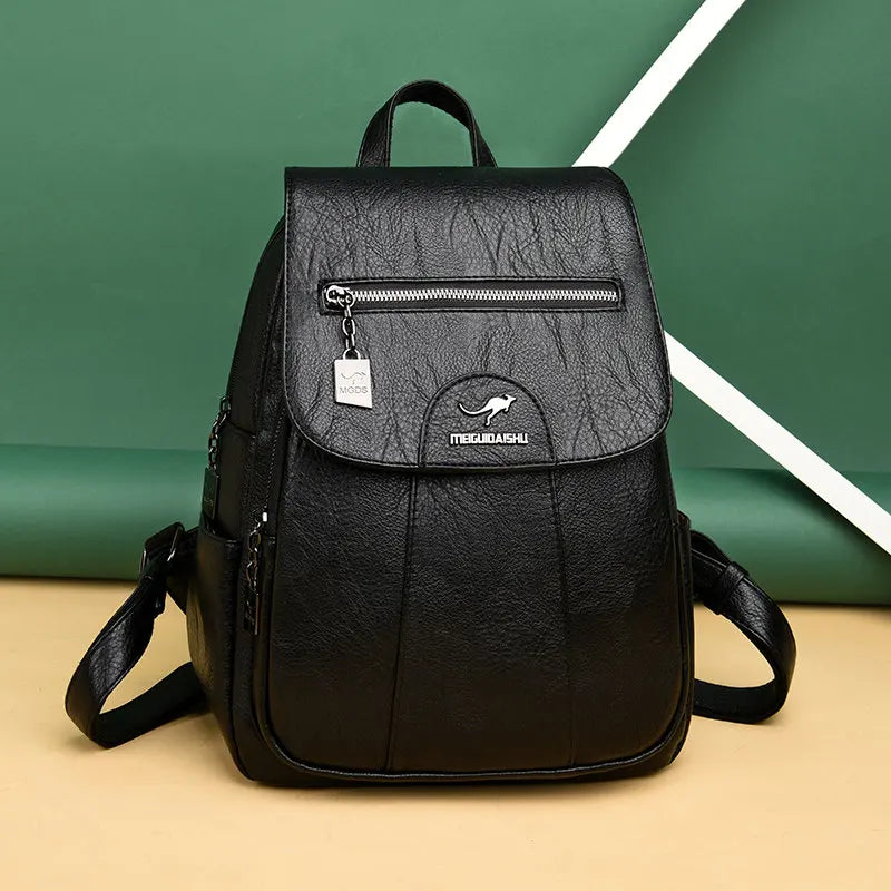 Timeless Vintage Leather Backpack for Women on the Go