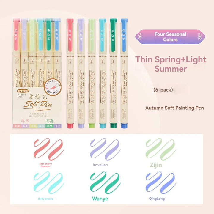 24 Color Calligraphy Brush Marker Set - Polendo Design
