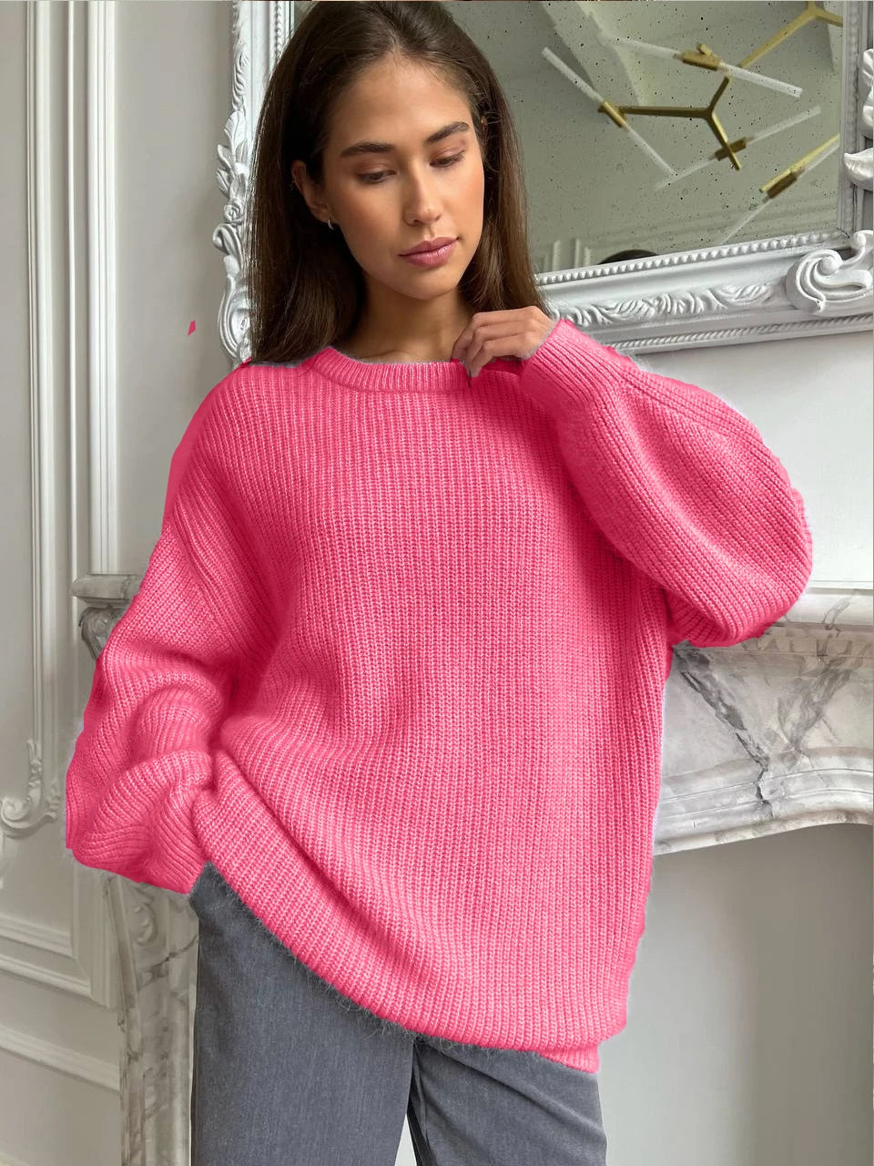 Soft Loose Knitted Cashmere Sweater
