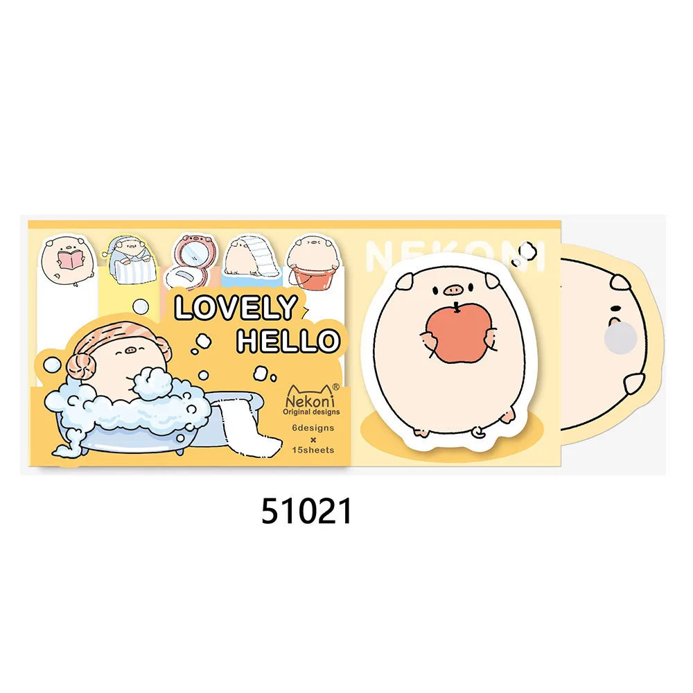 Novelty Hamster Pig Panda Memo Sticky Pad