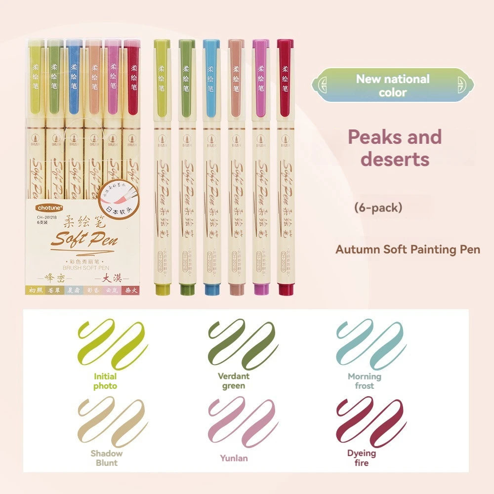 24 Color Calligraphy Brush Marker Set - Polendo Design