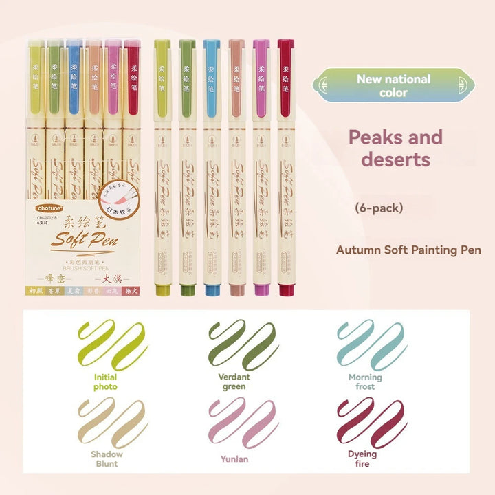 24 Color Calligraphy Brush Marker Set - Polendo Design