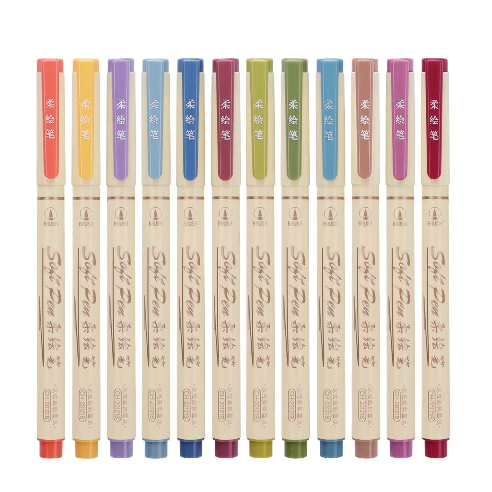 24 Color Calligraphy Brush Marker Set - Polendo Design
