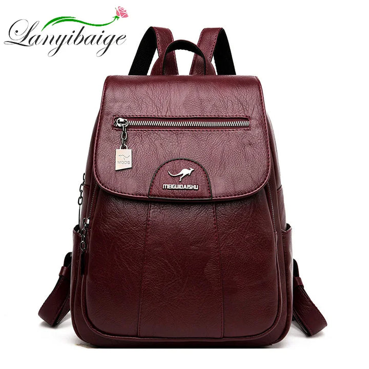 Timeless Vintage Leather Backpack for Women on the Go