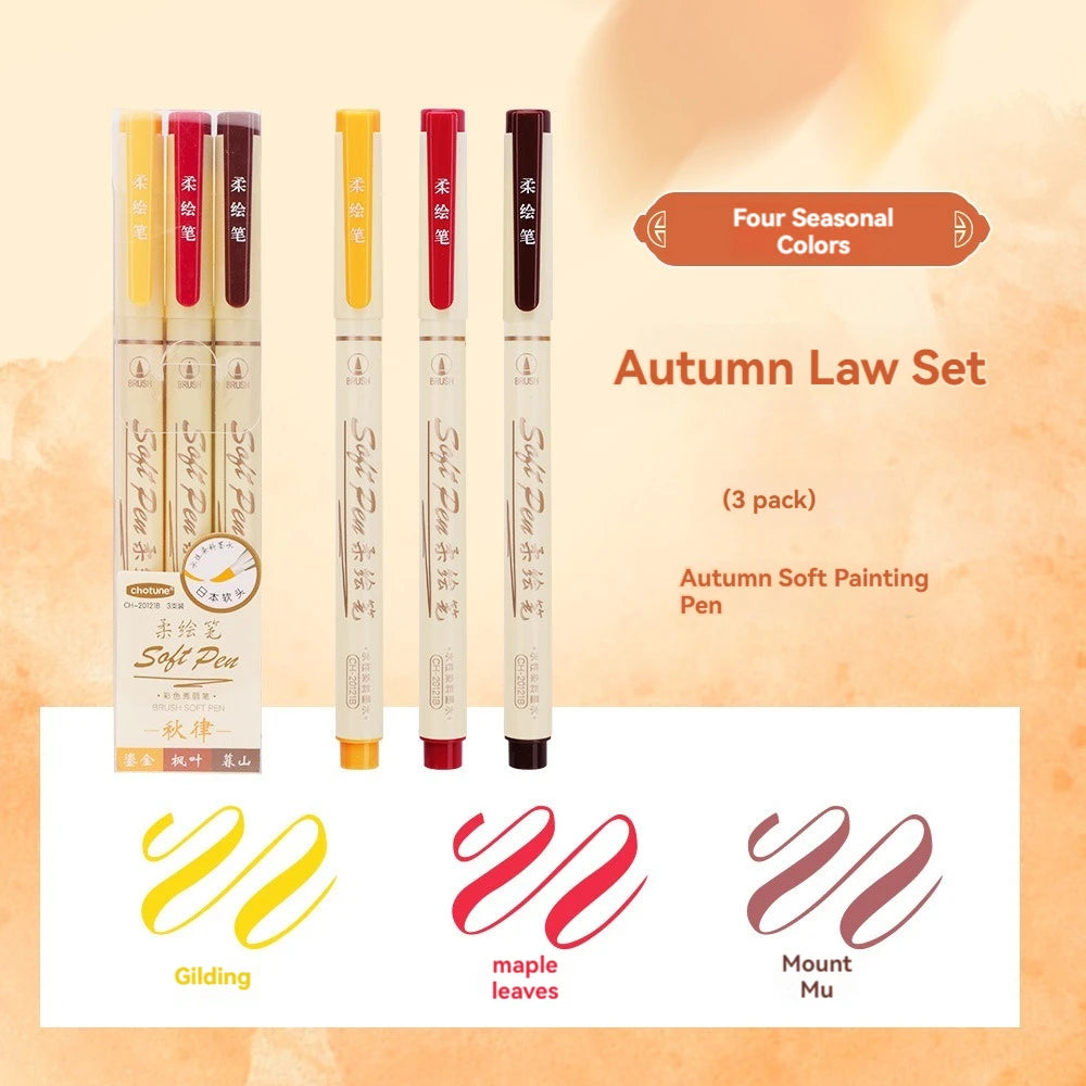 24 Color Calligraphy Brush Marker Set - Polendo Design