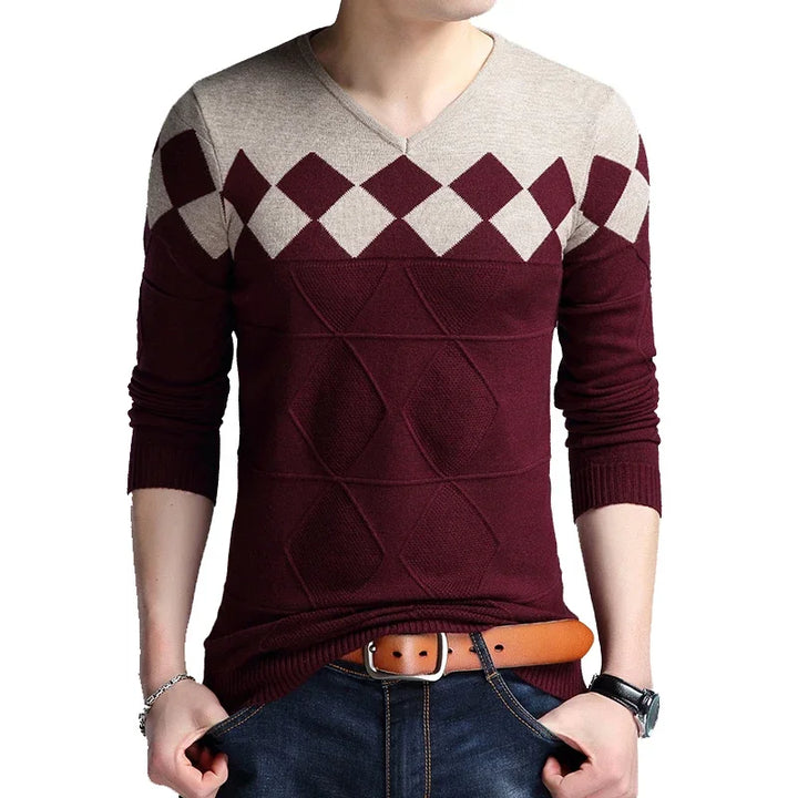 Classic V-Neck Sweater Men&