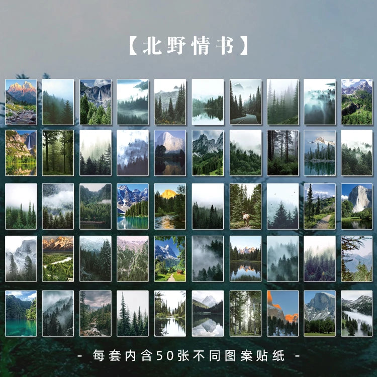 366 Pcs/Natural Scenery Stationery Stickers Book