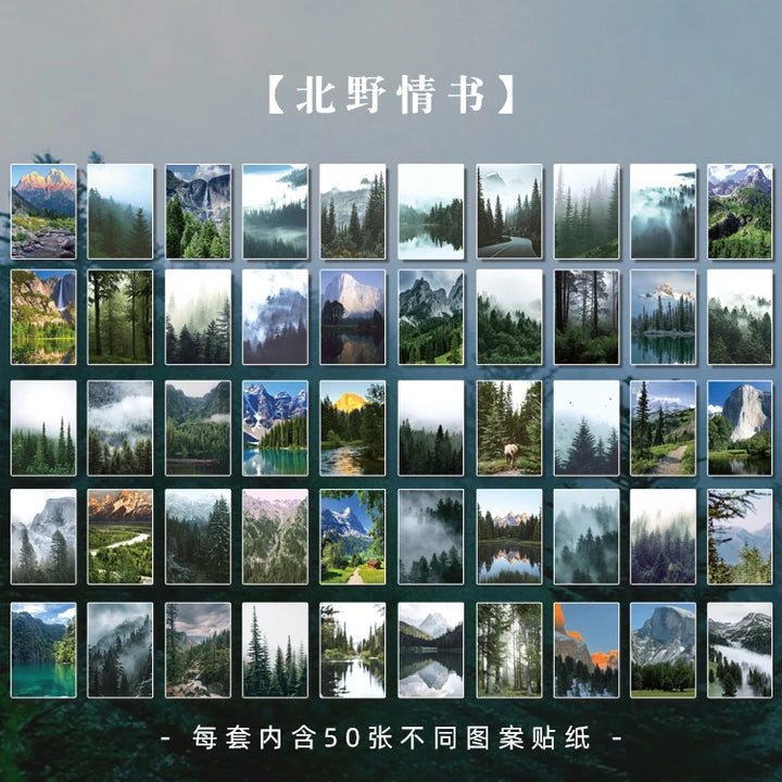366 Pcs/Natural Scenery Stationery Stickers Book