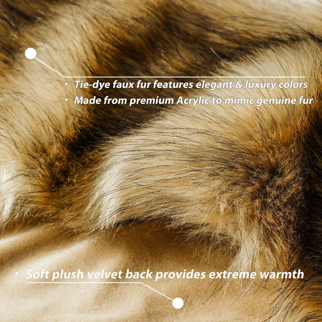 Luxury Faux Fur Throw Blanket for Sofa and Bed