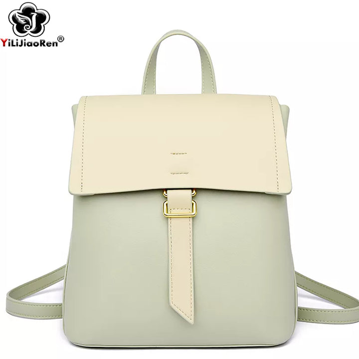 Leather Anti Theft Backpack for Women