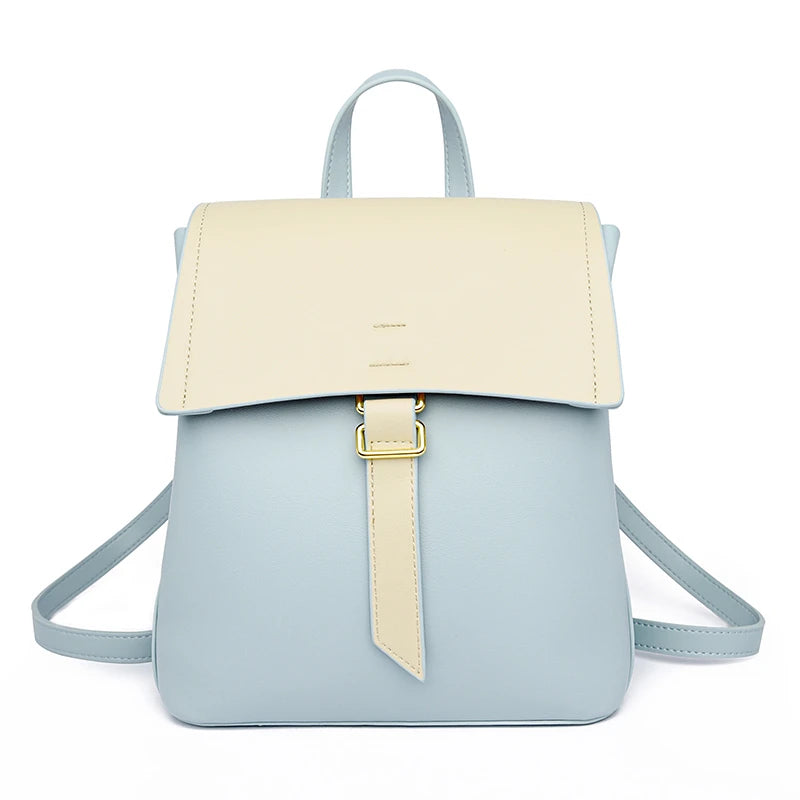 Leather Anti Theft Backpack for Women