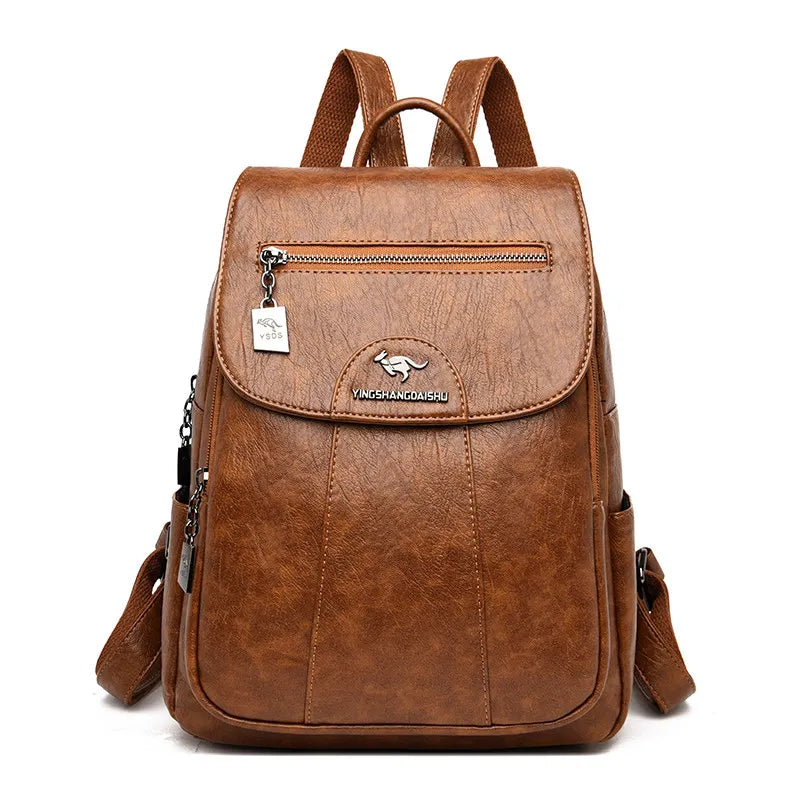 Timeless Vintage Leather Backpack for Women on the Go