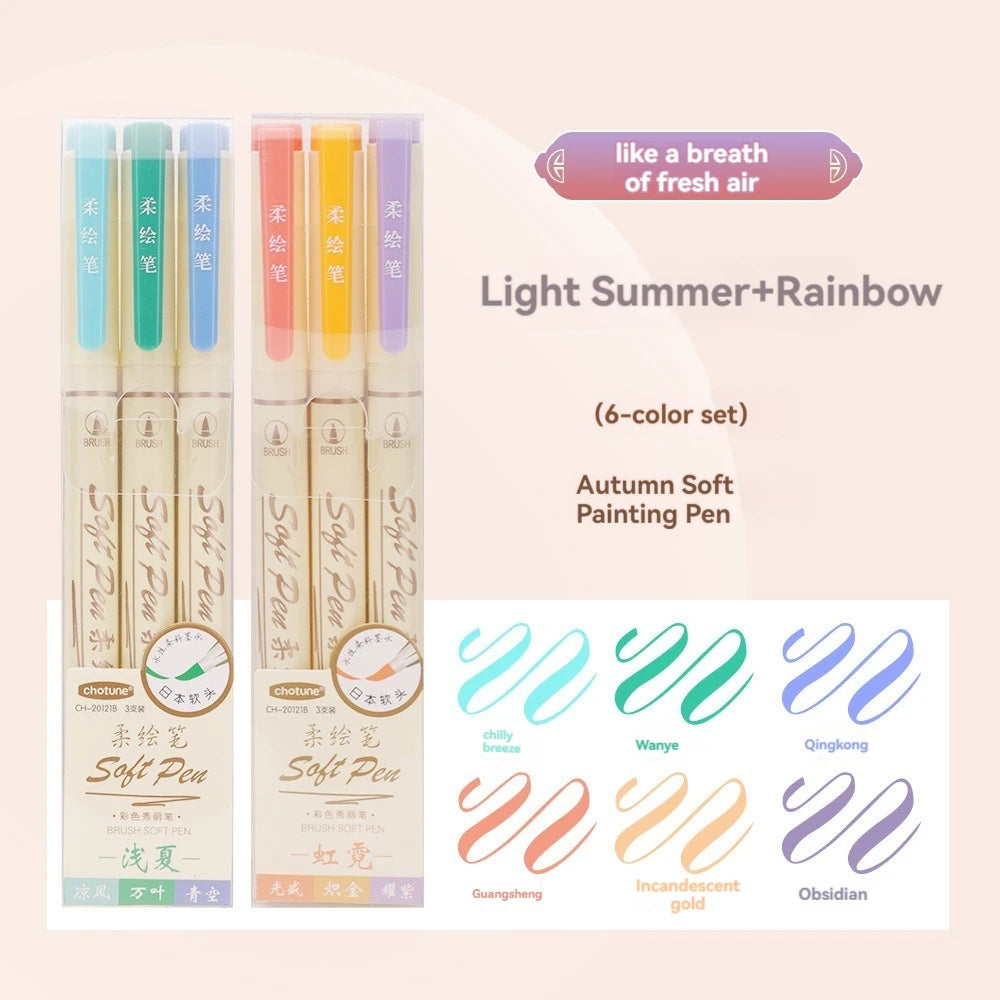 24 Color Calligraphy Brush Marker Set - Polendo Design