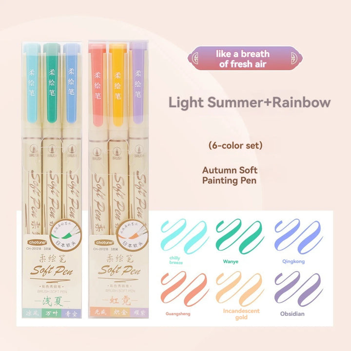 24 Color Calligraphy Brush Marker Set - Polendo Design