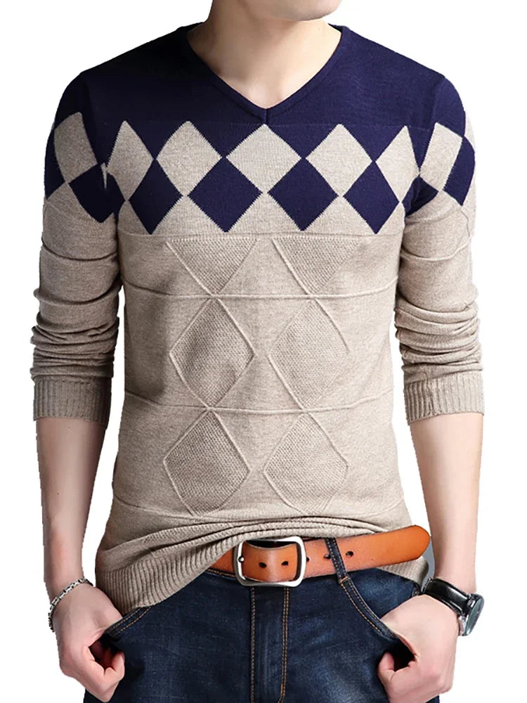 Classic V-Neck Sweater Men&